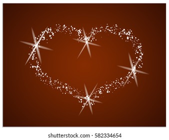 Heart, created from small elements with gradients. It symbolizes love for a woman, Valentine's Day, may also be suitable for health and medicine. Scalable image vector illustration