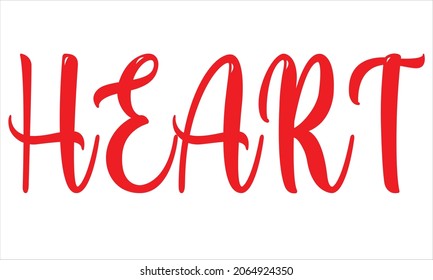 heart  in the creative lettering style