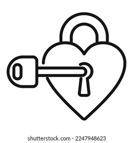 Heart credibility icon outline vector. Customer trust. Rate review