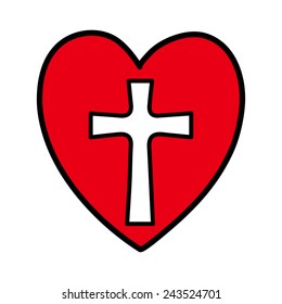 Heart And Cross