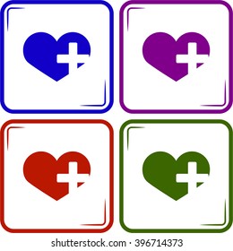 Heart cross Icon 