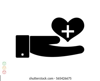 heart, cross, icon, vector illustration eps10