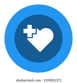 heart cross vector icon