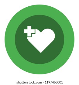 heart cross vector icon