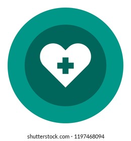 heart cross vector icon
