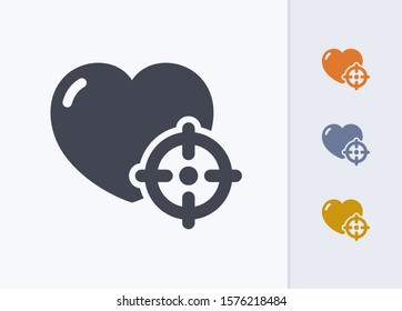 Heart & Crosshair - Pastel Stencyl Icons. A professional, pixel-aligned icon.