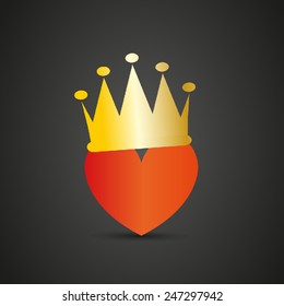 Heart with crown