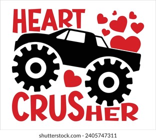 Heart crusher T-Shirt, Heart T-Shirt, Groovy Valentine Shirt, kids Valentine, February 14, Love Shirt, Be mine, My first valentine's day, Cut File For Cricut And Silhouette