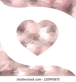 heart Crystal,vector format for valentine or wedding   