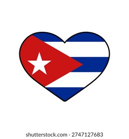 Heart with the Cuba flag
Vector heart with the flag on a white background