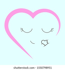 Heart cuddles small heart icon
