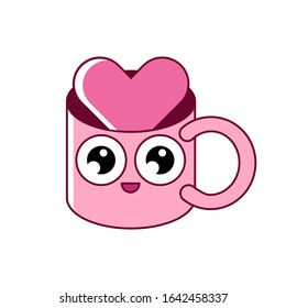 heart cup for valentine happy