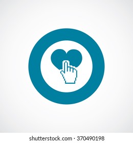 heart cursor icon, on white background