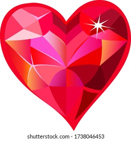 Forma de patrón de moto de la piedra de la piedra de la piel cortada del corazón sobre fondo blanco, ilustración vectorial