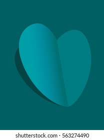 Heart cut out of paper