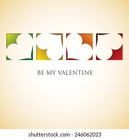 Heart cut out Valentine's Day card in vector format.