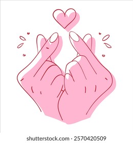 Heart Cute Gesture Love Illustration