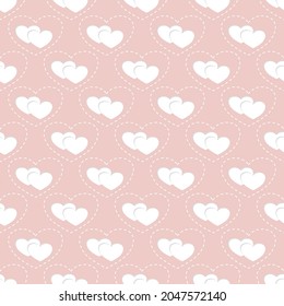 Heart cute pastel seamless pattern. for background, valentine, illustration, wallpaper, wrapping, paper, fabric