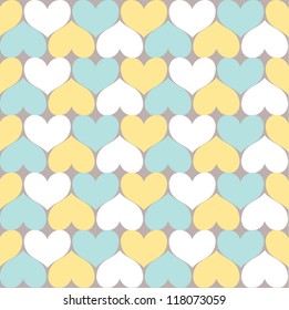 Heart Cute Pattern with Soft Color, Valentines