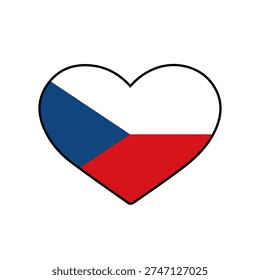 Heart with the czech republic flag
Vector heart with the flag on a white background