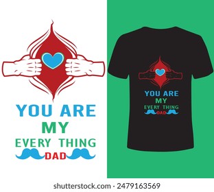 Heart dad t shirt design 