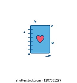 heart dairy red icon vector design
