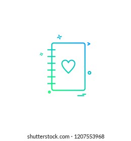 heart dairy red icon vector design