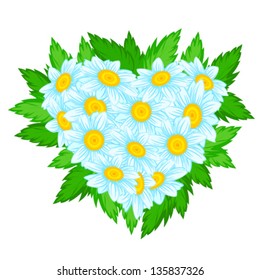 Heart of daisies
