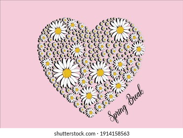 heart daisy  lettering daisy flower lettering hand drawn vector daisy flower with lettering positive quote flower design margarita 
mariposa
stationery,mug,t shirt,phone case fashion slogan  