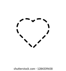 heart dashed line icon. Element of Valentine's Day icon for mobile concept and web apps. Detailed heart dashed line icon can be used for web and mobile