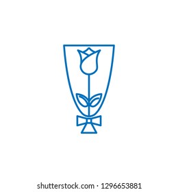 heart, dating, flower, rose icon. Element of romance for mobile concept and web apps illustration. Thin color line icon for website design and development, app development on white background
