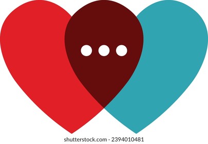 Heart dating logo icon vector