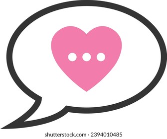 Heart dating logo icon vector