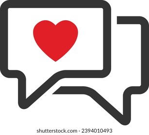 Heart dating logo icon vector