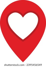 Vector de icono del logotipo de citas de corazón