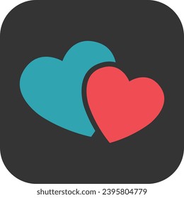 Heart dating logo icon vector
