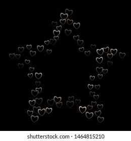 Heart decor which consists of isolated elements. Modern style with beautiful elements in heart decor. Can be used as print, wallpaper, cards, valentine cards, banner, background and etc.