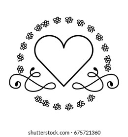 heart decoration isolated icon