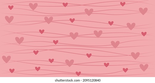 Heart decoration patter. heart illustration for Valentine's day, Mother's day, Birthday, Wedding day background. Vector illustration.