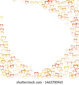 Heart decoration which consists of isolated elements. Modern style with beautiful elements in heart decoration.  