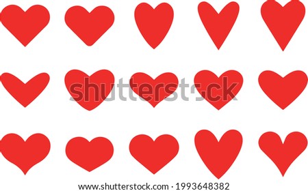 Heart decorative icons vector design 