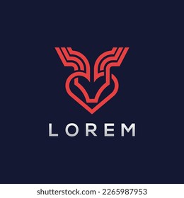 Heart and Deer Logo Design