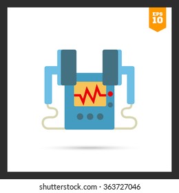 Heart defibrillator icon