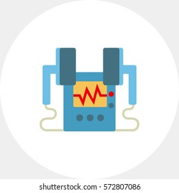 Heart defibrillator icon