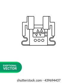 Heart Defibrillator Line Icon