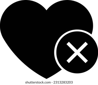 heart delete cancel close exit Glyph