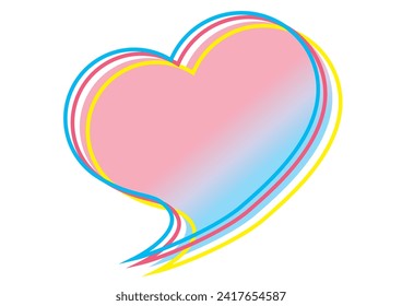Heart design background illustration material