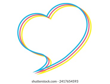 Heart design background illustration material