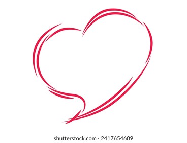 Heart design background illustration material