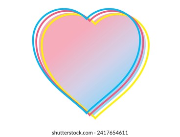 Heart design background illustration material